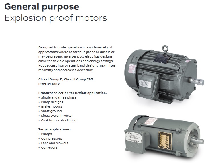 Baldor Explosion Proof Motors